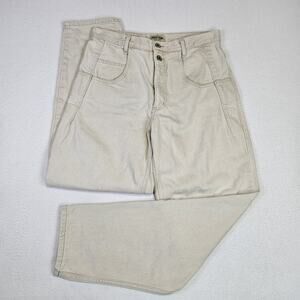 VTG 90s GUESS Pascal Jean Men 30x29 Loose Fit Tapered Leg Baggy Beige Made USA